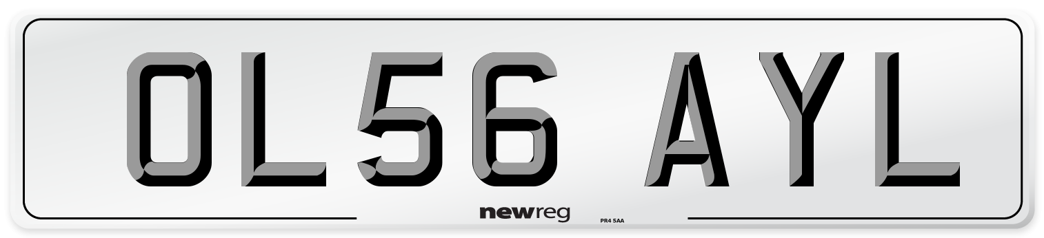 OL56 AYL Number Plate from New Reg